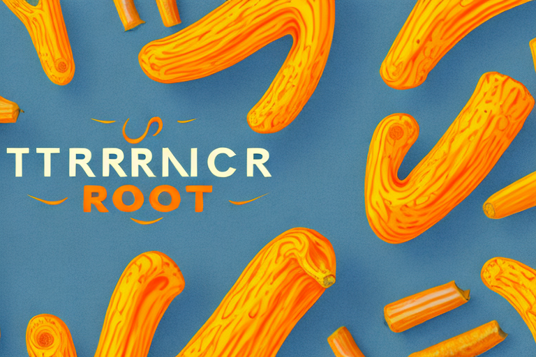 Turmeric: Supplements Explained A turmeric root with its bright yellow-orange color and distinctive texture