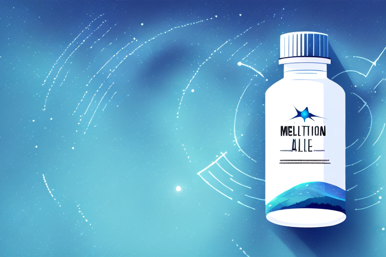 Melatonin: Supplements Explained A melatonin supplement bottle with a background of a night sky
